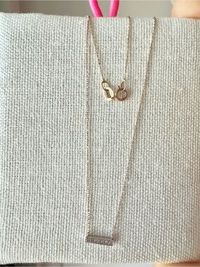 Dana Rebecca Designs Sylvie 14k Rose Gold Diamond Bar Necklace 18”